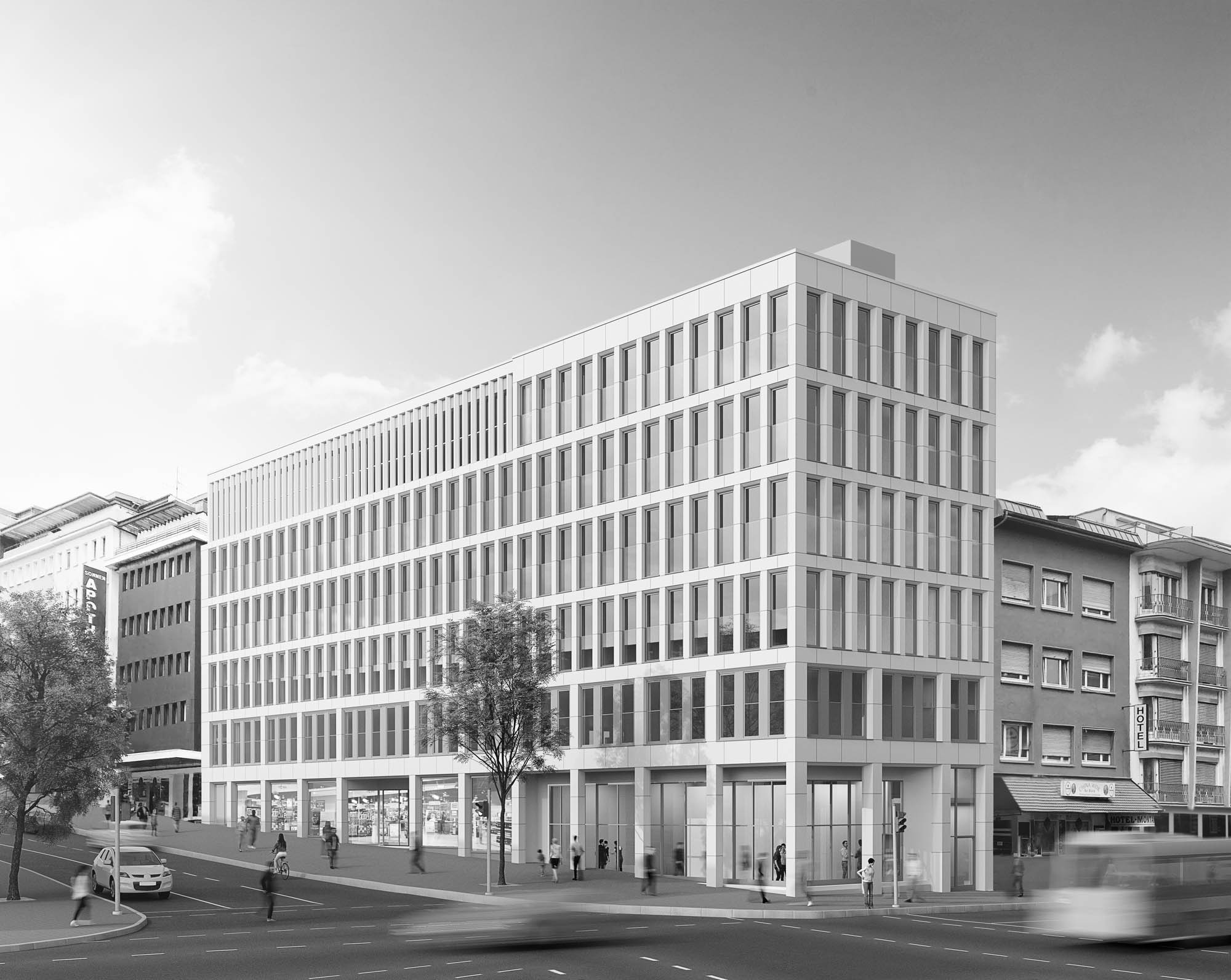 Neubau JSA und Einzelhandel
