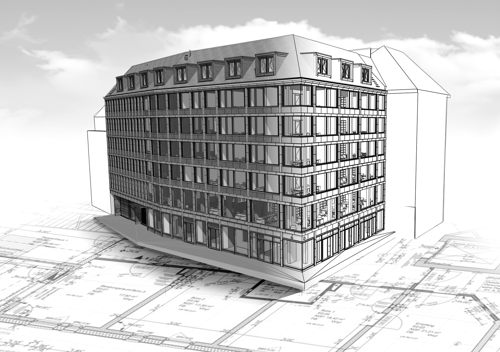 Neubau eines Büro- und Geschäftsgebäudes